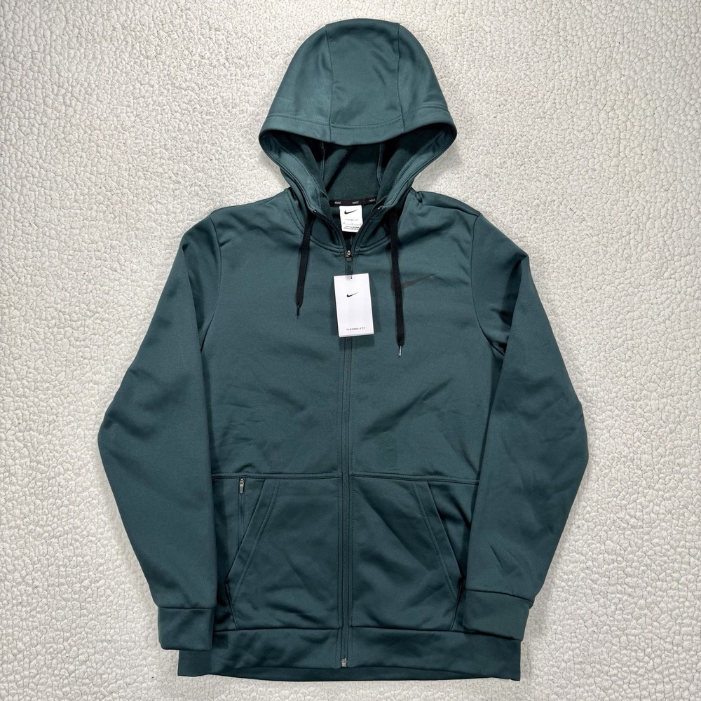 Nike Therma-FIT Full Zip Hoodie Men's M Green Training Gym Athletic‎ NWT